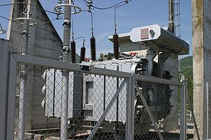 Transformator pri hidroelektrarni Vrhovo na Savi